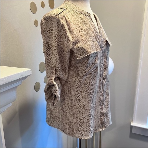 EUC Calvin Klein Snake Print Blouse - Picture 3 of 6